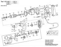 Bosch 0 601 110 041 Drill 110 V / GB Spare Parts